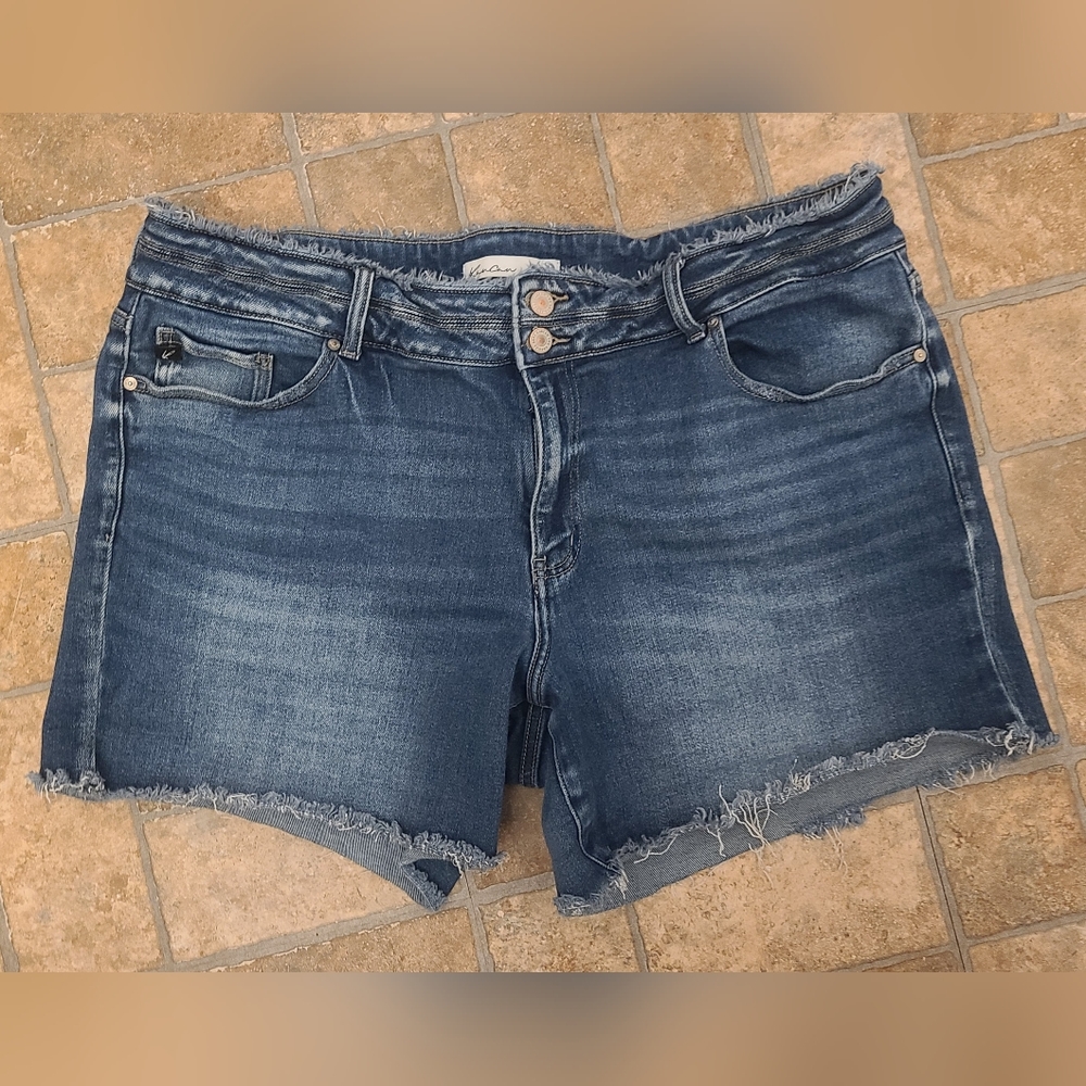 KanCan High-Rise Frayed Shorts